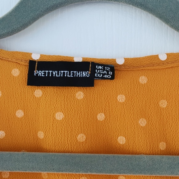 Yellow Polka-Dot Tie-Up Crop Top - Picture 4 of 4